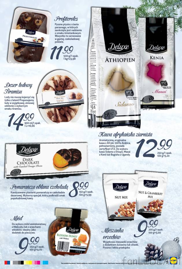 Każdy łasuch znajdzie w Lidlu coś dla siebie - ptysie w czekoladzie, tiramisu, ...