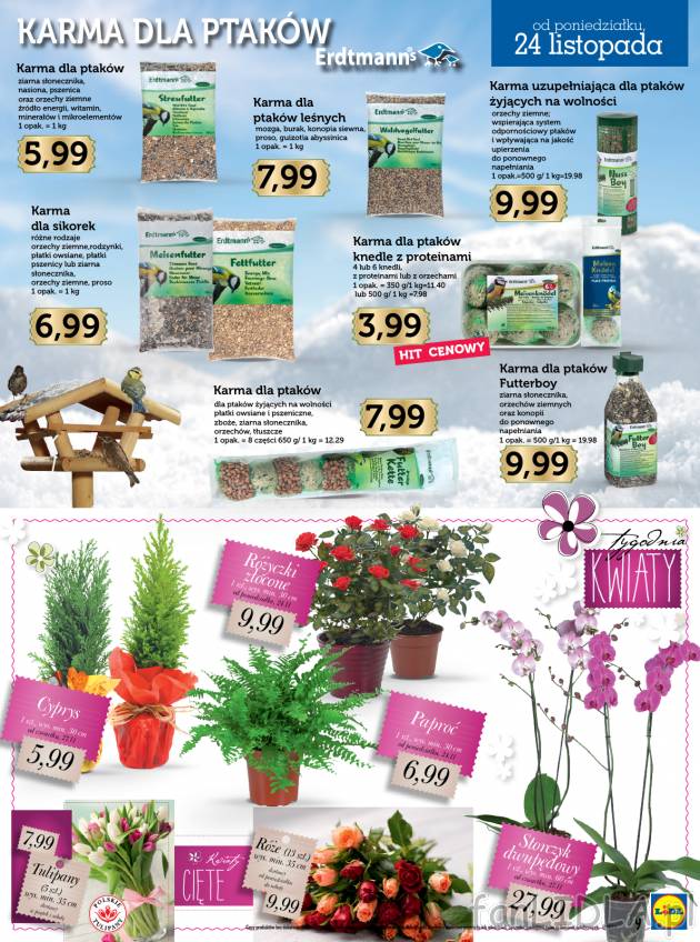 Dokarmianie ptaków zimą to niczym tradycja. W ofercie Lidla karma dla ptaków ...