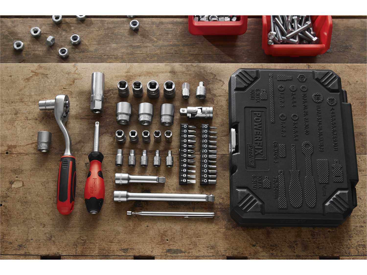 Zestaw kluczy nasadowych w walizce Powerfix, cena 89,90 PLN
- 53 ELEMENTY
- ze ...