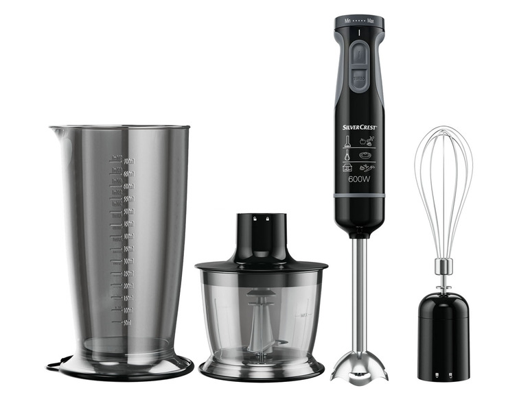 Silvercrest Kitchen Tools Blender ręczny z zestawem akcesoriów SSMS 600 D4, 600 ...