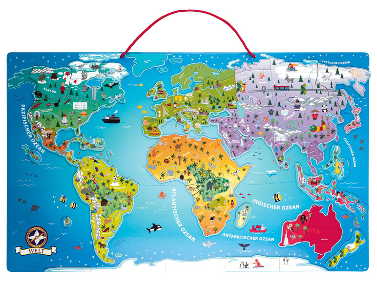PLAYTIVE® Magnetyczna mapa Europy lub świata Playtive , cena 69,9 PLN
