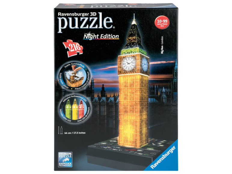 Ravensburger Świecące puzzle 3D, 1 sztuka Ravensburger, cena 89,9 PLN