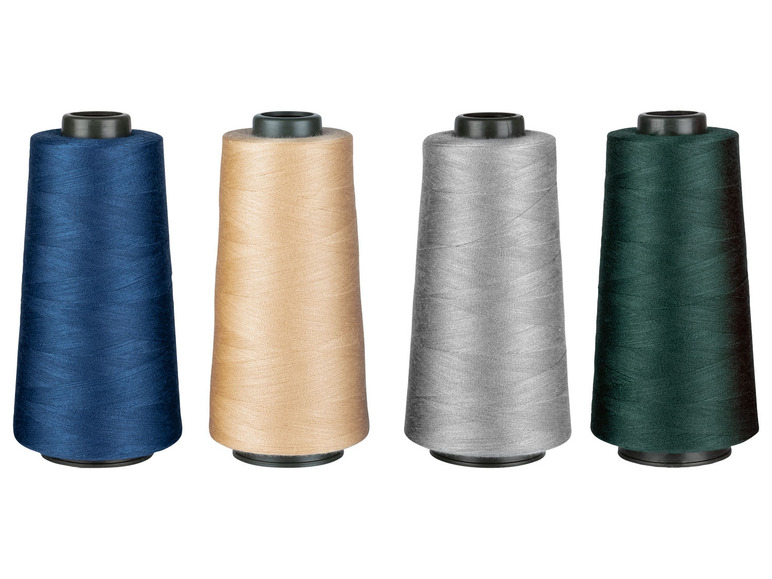 CRELANDO® Zestaw nici do maszyny overlock 2.500 m, 4 sztuki Crelando , cena 24,99 PLN