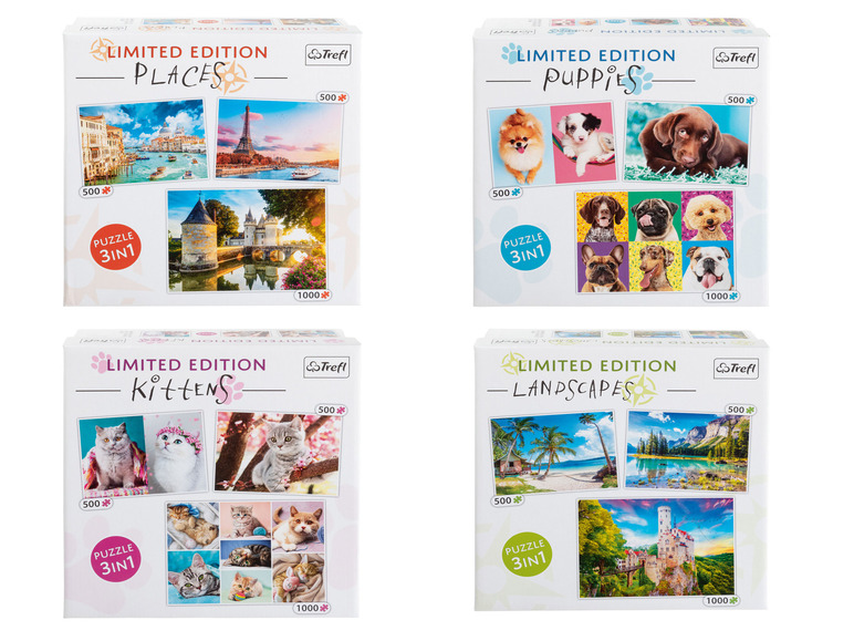 Trefl Puzzle 3w1, 1000, 500+500 elementów | LIDL.PL Trefl, cena 29,99 PLN 
Trefl&nbsp;Puzzle ...