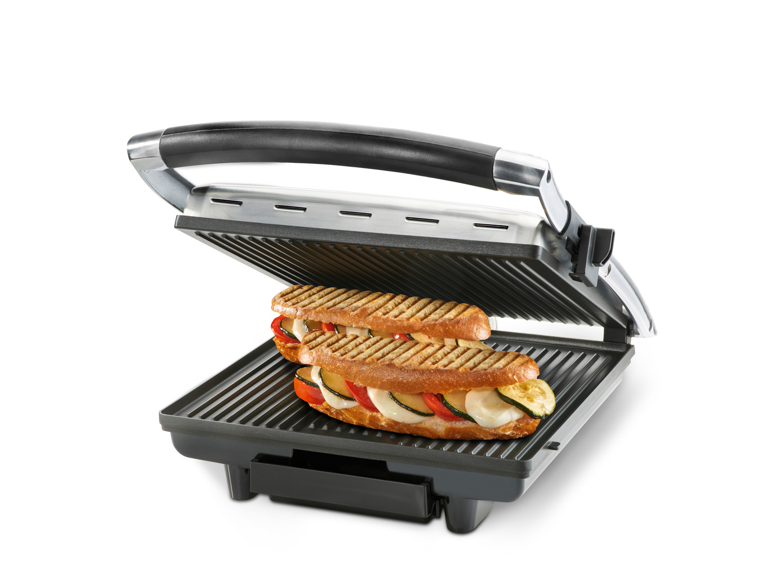 Grill kontaktowy 2000 W Silverscrest Kitchen Tools, cena 139,00 PLN 
- beztłuszczowe, ...