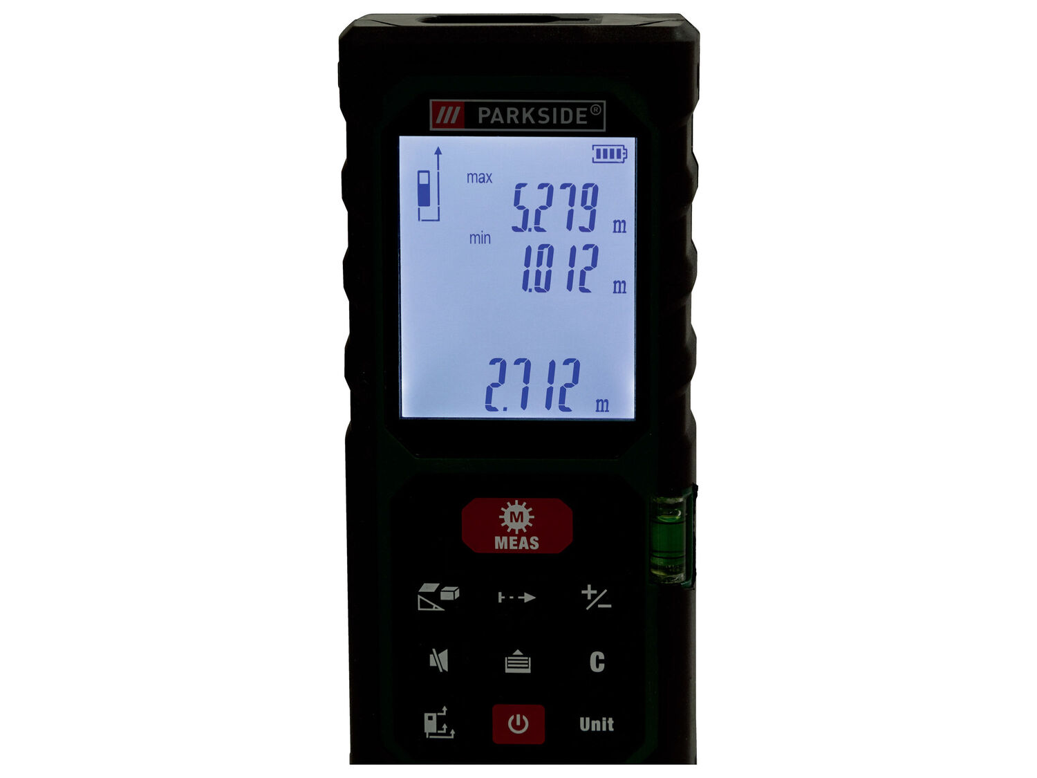 Dalmierz laserowy Parkside, cena 69,00 PLN
- wyświetlacz LCD z oświetleniem ...
