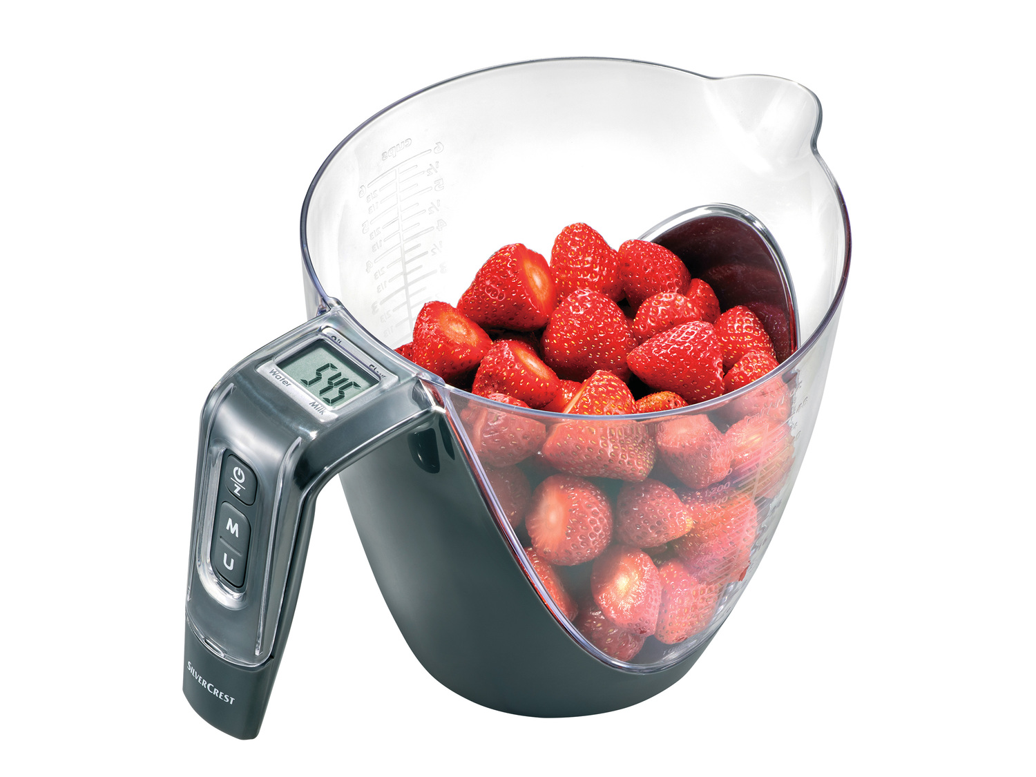 Miarka z wagą Silverscrest Kitchen Tools, cena 49,99 PLN
- funkcja pomiaru w ml, ...