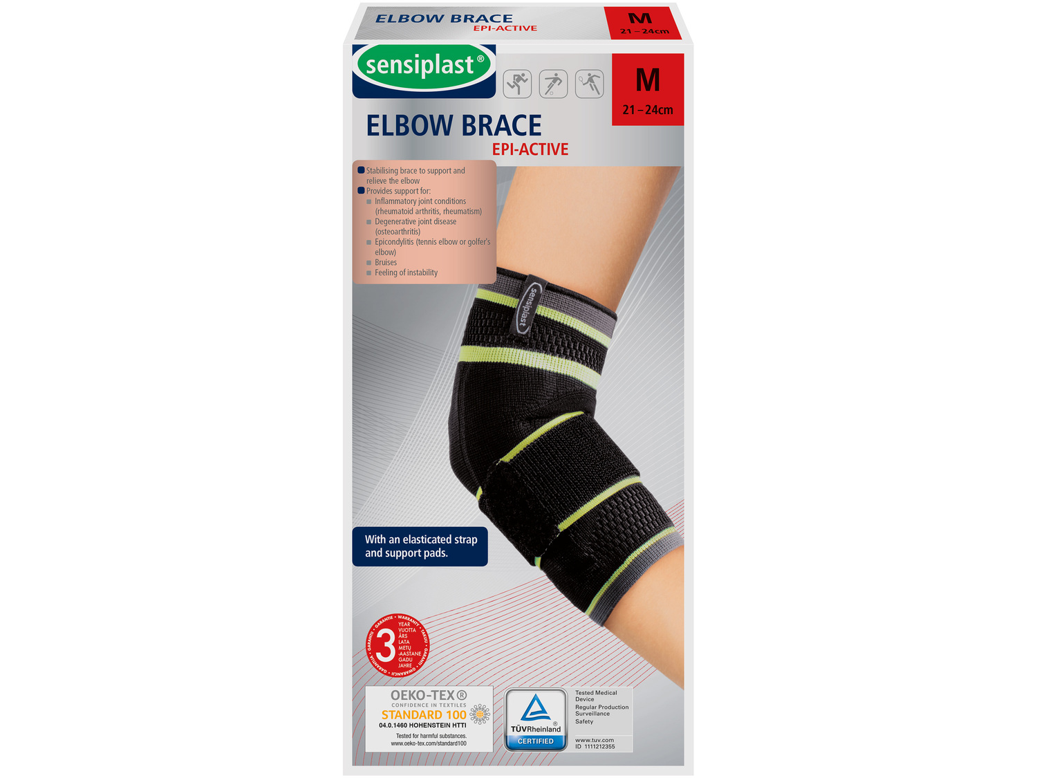 Opaska na łokieć , cena 24,99 PLN
rozmiary: S, M, L, XL
- stabilizuje i odciąża ...