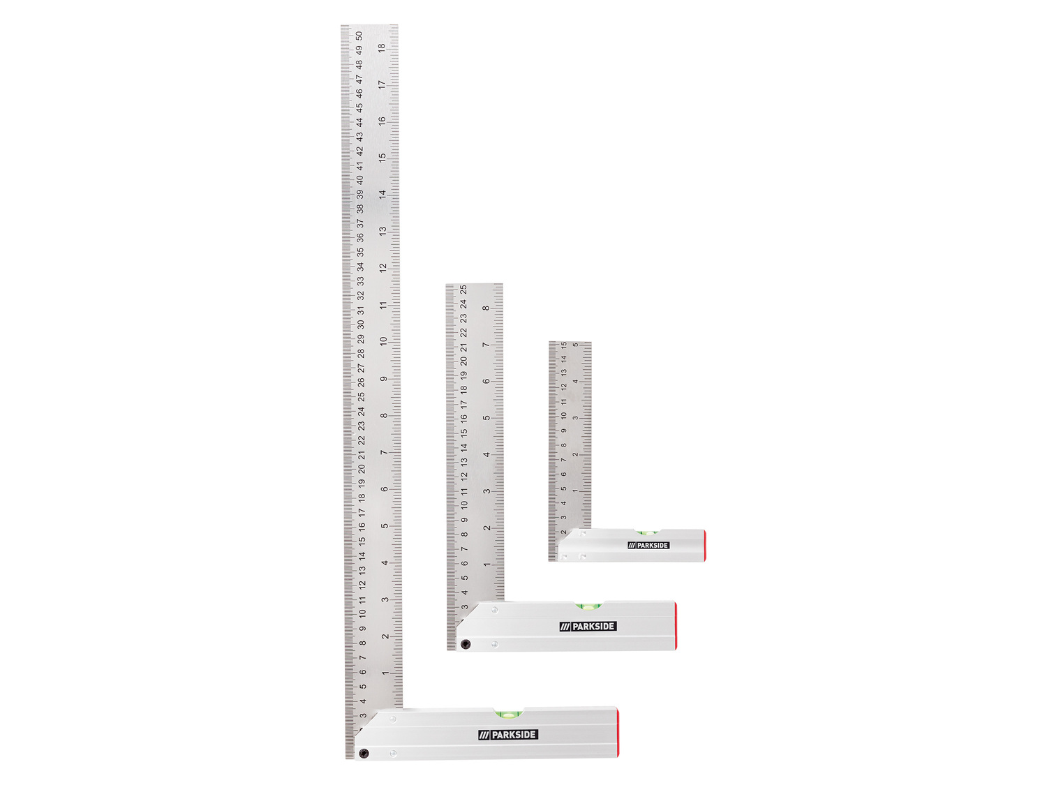 Zestaw kątowników, poziomnica lub prowadnica kątowa Parkside, cena 29,99 PLN ...