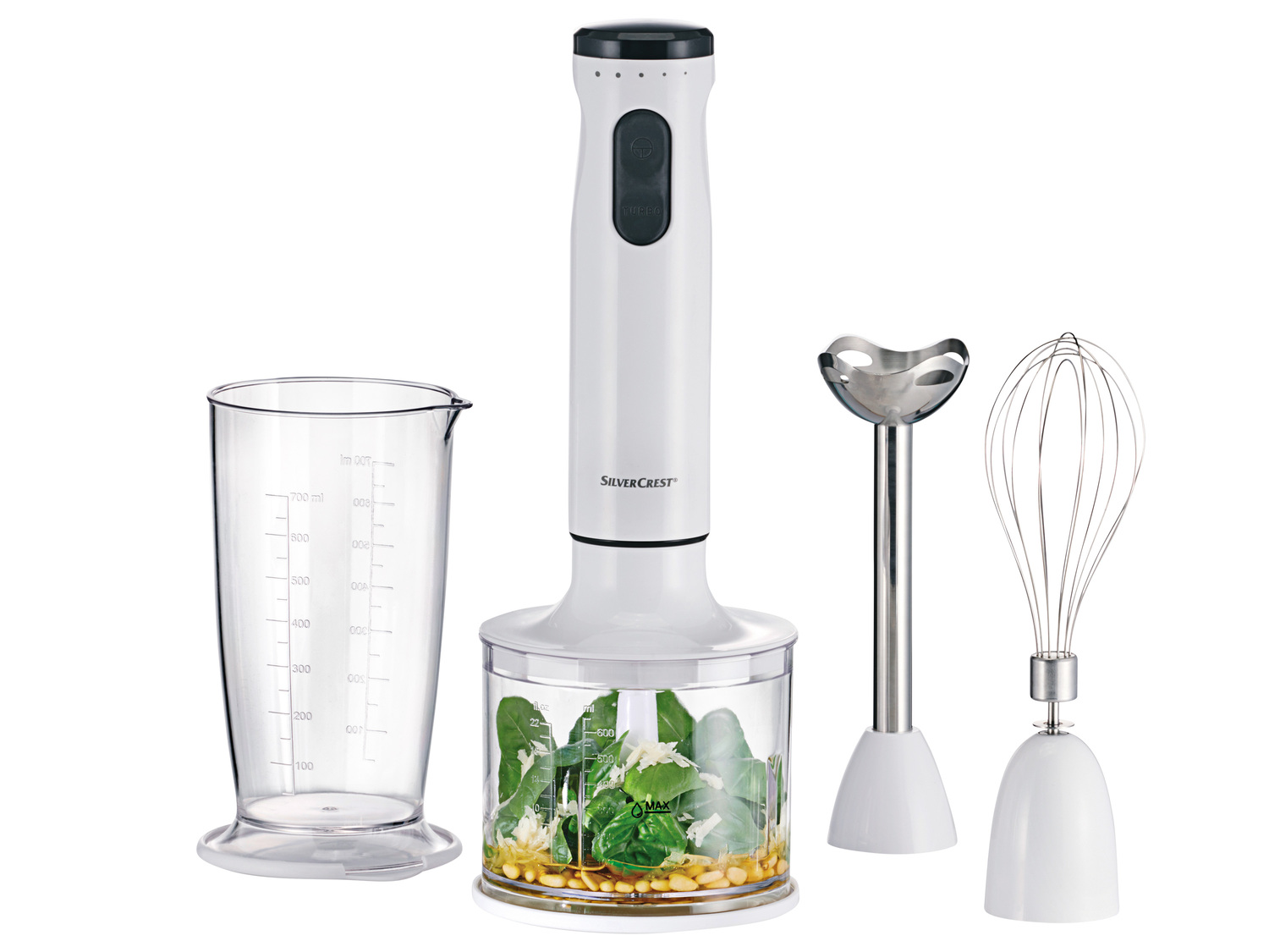 Blender ręczny 600 W z zestawem akcesoriów Silverscrest Kitchen Tools, cena 79,90 ...