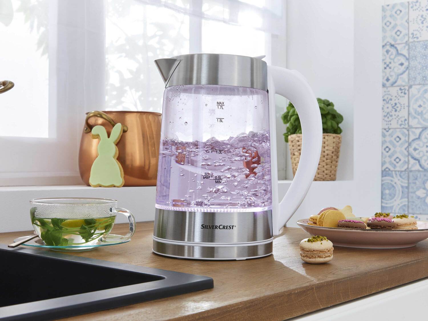 Szklany czajnik elektryczny 2400 W Silverscrest Kitchen Tools, cena 59,00 PLN
różne ...