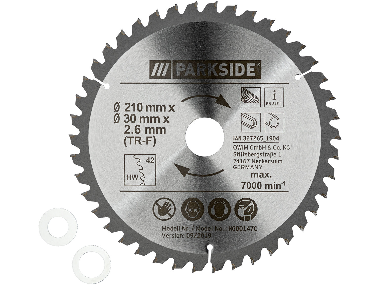 Tarcza do cięcia Ø 210 mm Parkside, cena 19,99 PLN
4 wzory
- Ø otworu: 30 ...