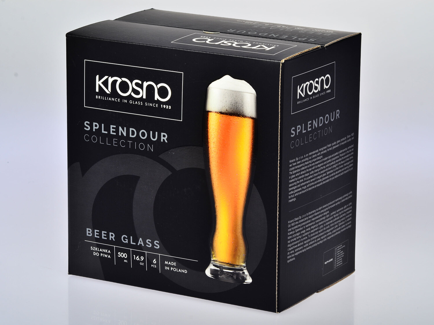 SPLENDOUR Zestaw 6 szklanek do piwa, 500 ml , cena 29,99 PLN
- wysokość: 235 ...