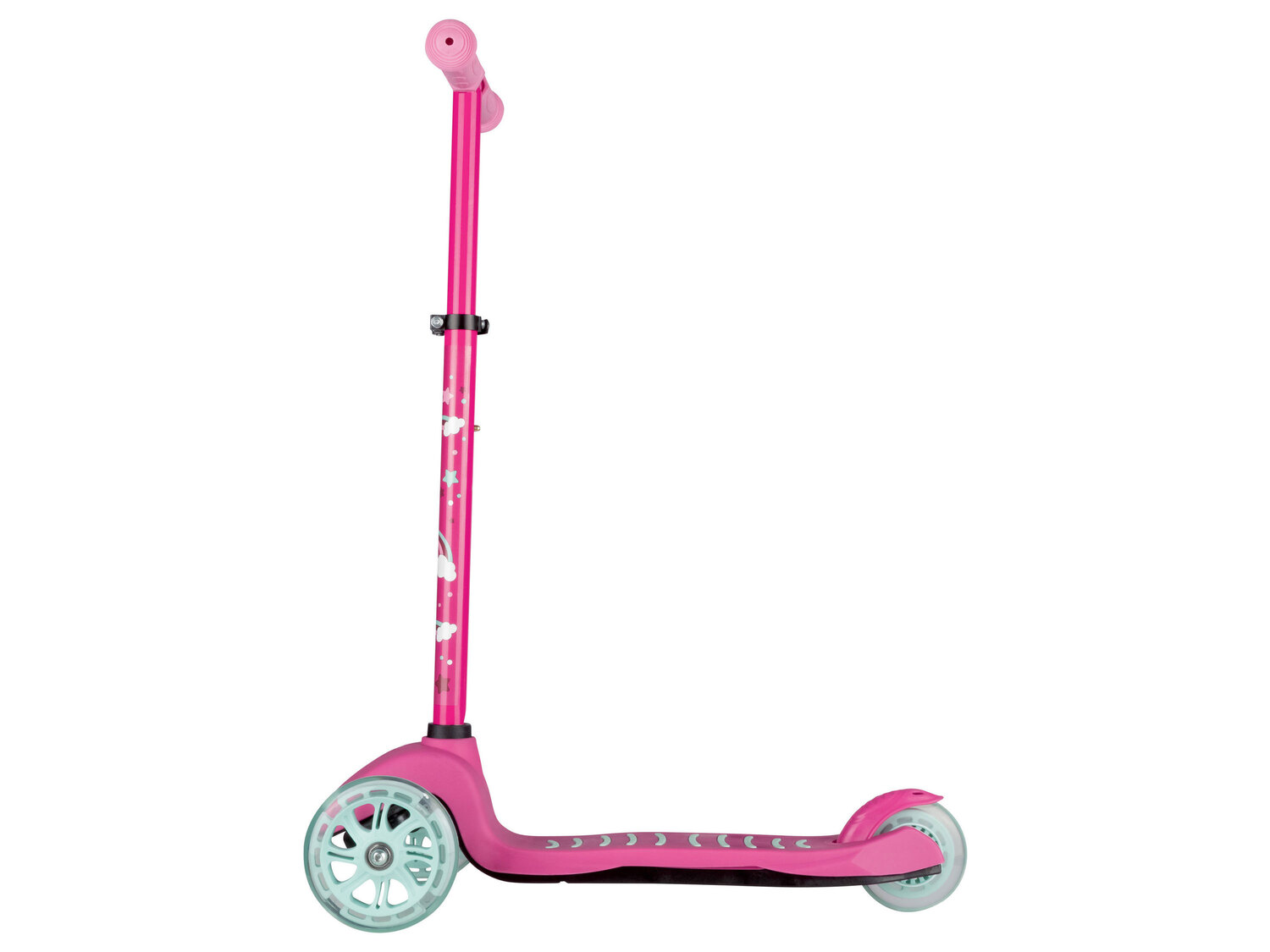 Hulajnoga z diodami LED Playtive, cena 89,90 PLN
- kolorowe oświetlenie kółek ...