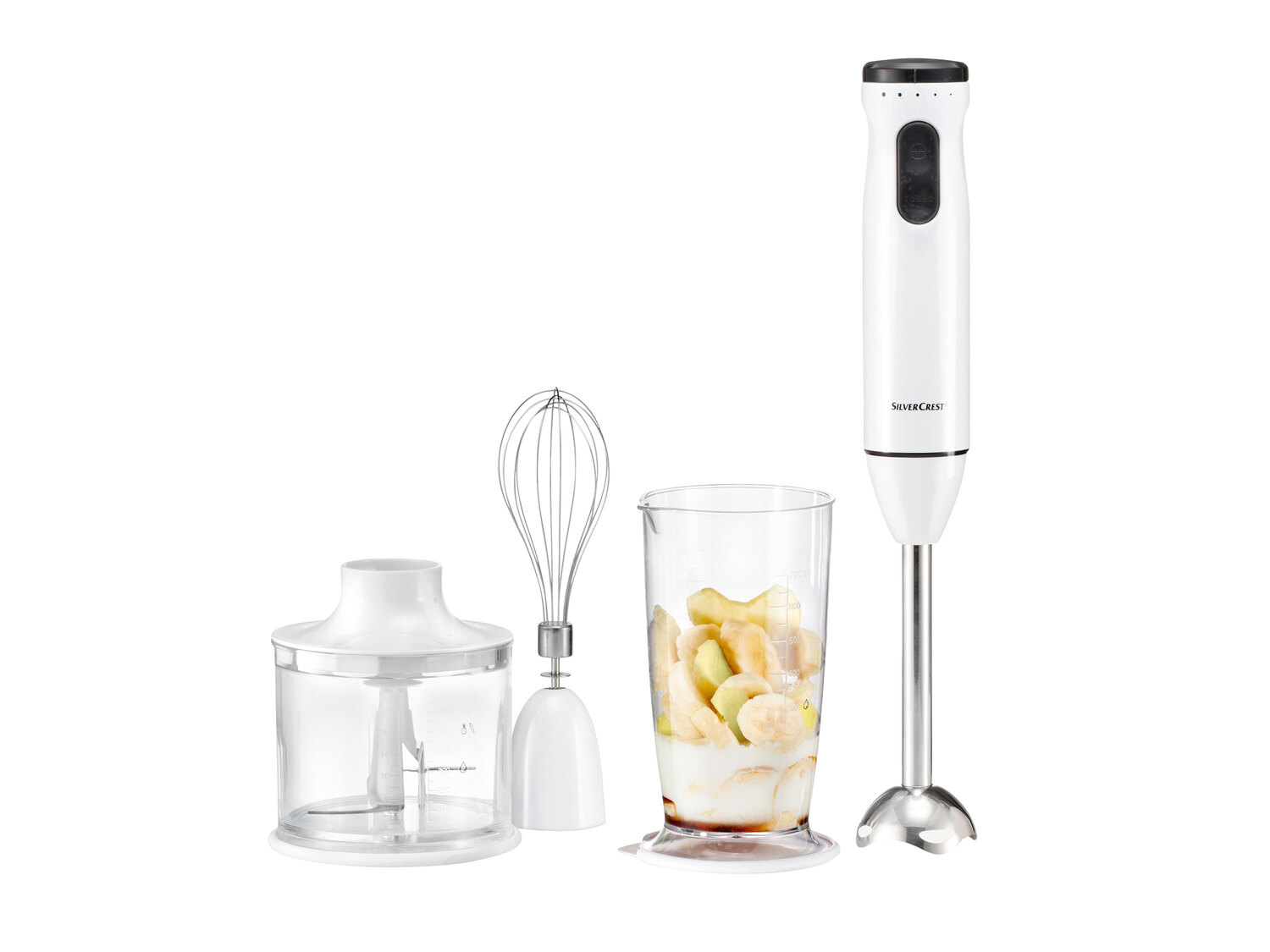 Blender ręczny 600 W z zestawem akcesoriów Silverscrest Kitchen Tools, cena 79,90 ...