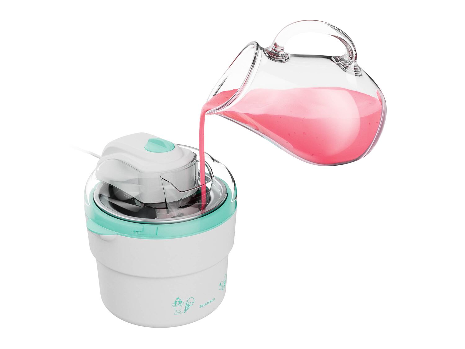 Maszynka do lodów 12 W Silverscrest Kitchen Tools, cena 79,90 PLN
- mieszadło ...