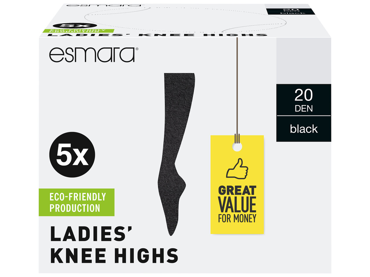 ESMARA® Podkolanówki damskie, 5 par* , cena 9,99 PLN
ESMARA® Podkolanówki ...