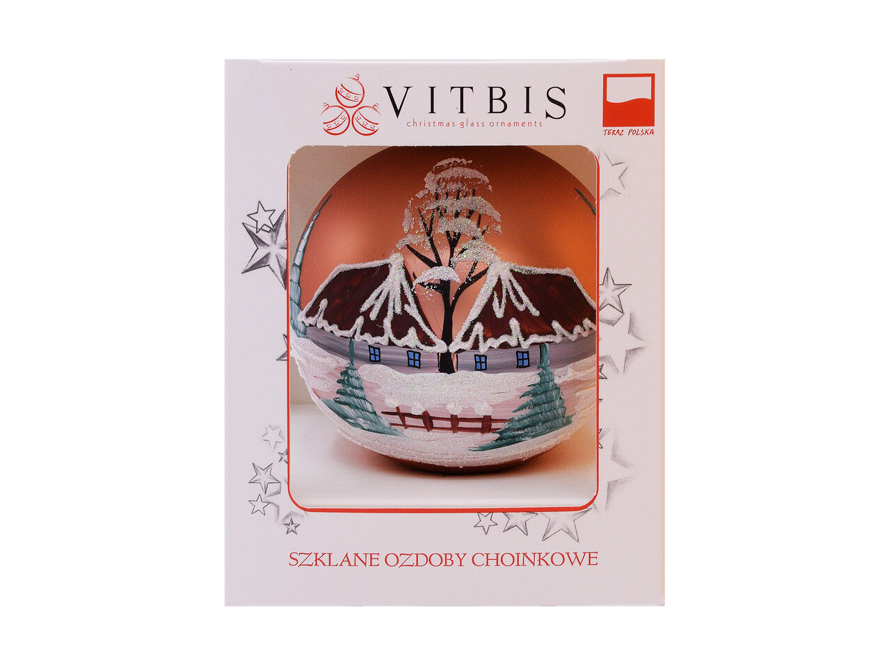 VITBIS® Bombka szklana pejzaż 100 mm , cena 16,99 PLN
VITBIS® Bombka szklana ...