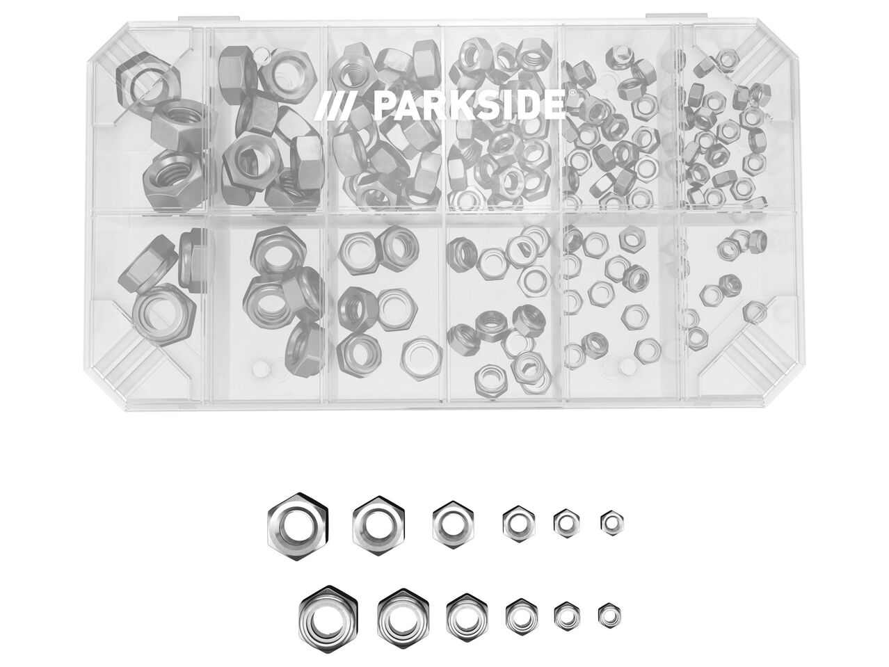 PARKSIDE® Zestaw podkładek, haczyków lub nakrętek, cena 14,99 PLN