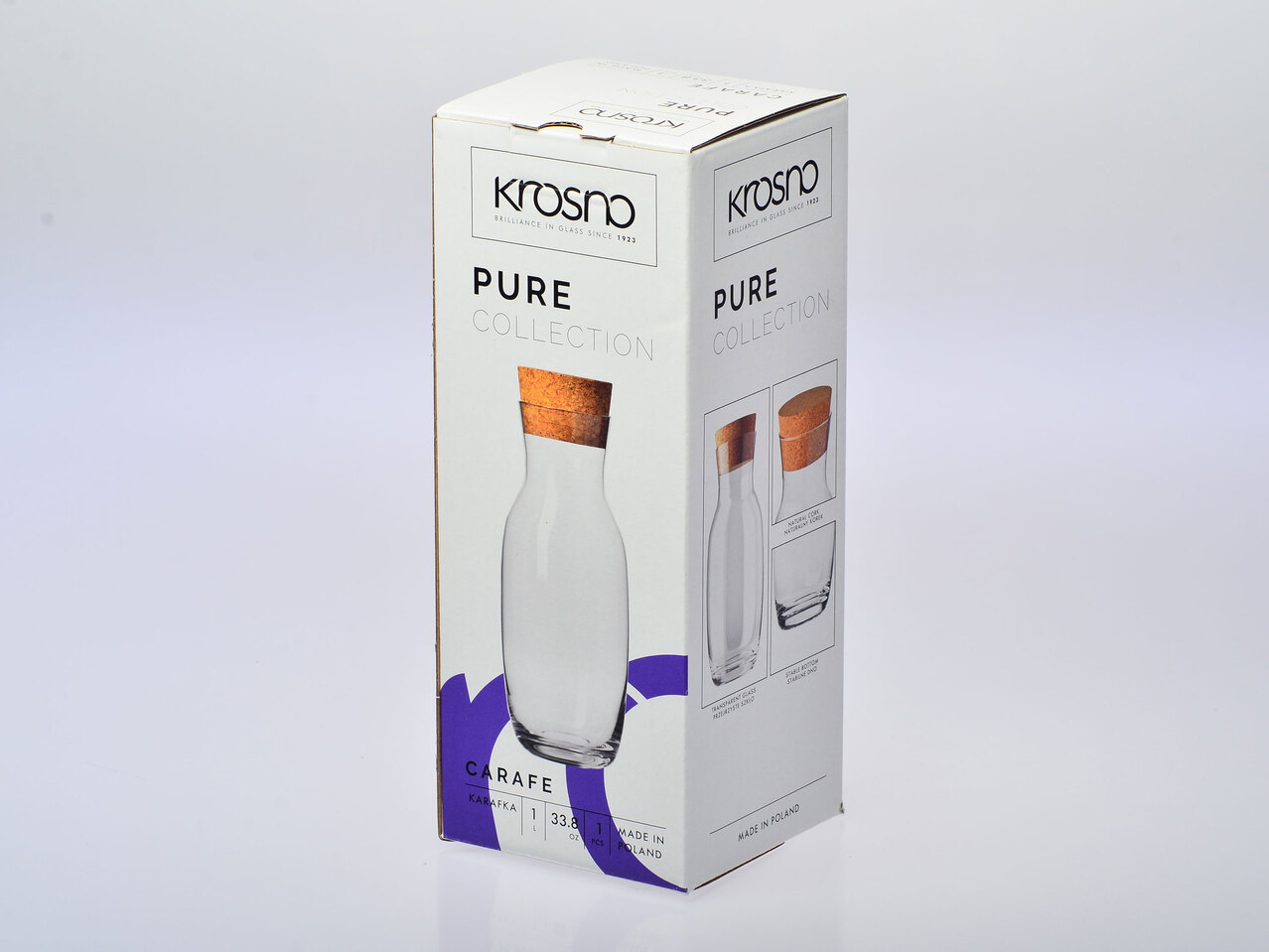 KROSNO® Karafka z korkiem naturalnym 1000 ml , cena 12,99 PLN