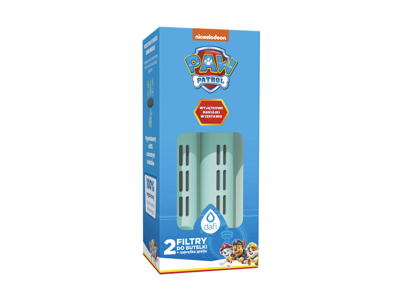 DAFI® Zestaw 2 filtrów do butelki Psi Patrol , cena 24,99 PLN
naklejki gratis ...