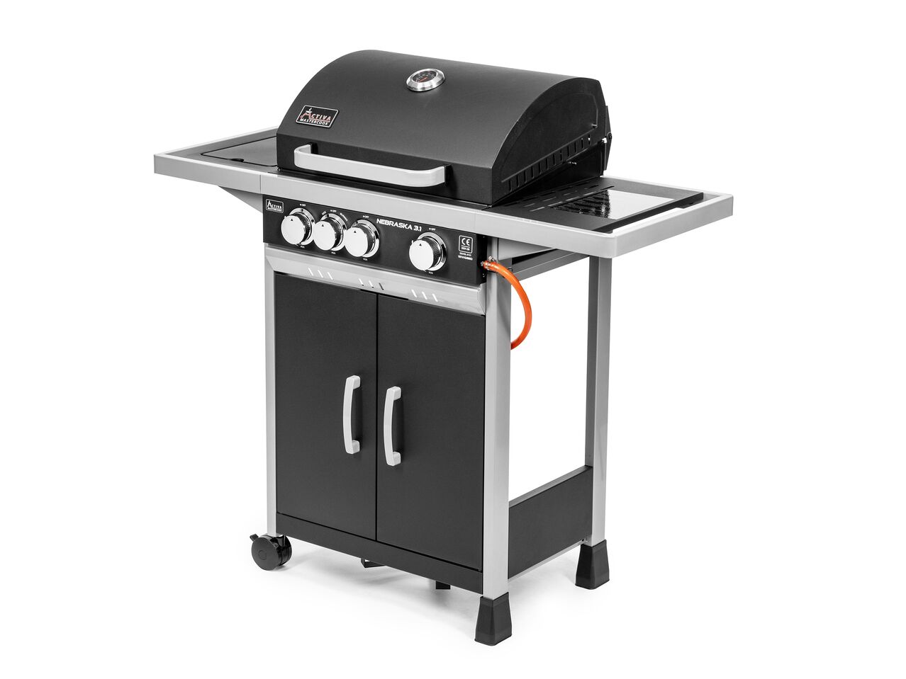 ACTIVA MASTERCOOK Grill gazowy Nebraska 3 + 1 , cena 1199 PLN 
ACTIVA MASTERCOOK ...