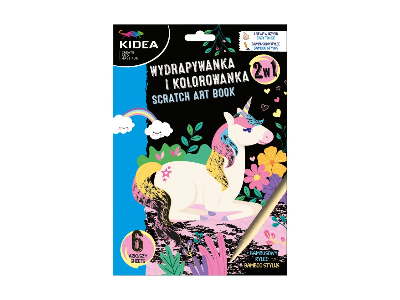 Wydrapywanka i kolorowanka KIDEA , cena 6,99 PLN