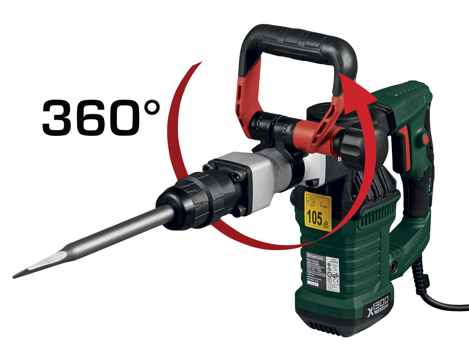 Młot wyburzeniowy 1300 W Parkside, cena 349,00 PLN
- w zestawie: dłuto płaskie, ...