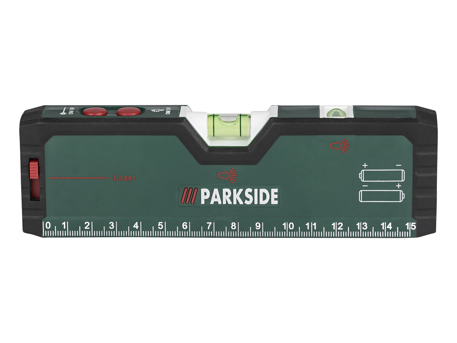 Poziomnica laserowa Parkside, cena 39,99 PLN
- podświetlenie LED (poziomnica ...