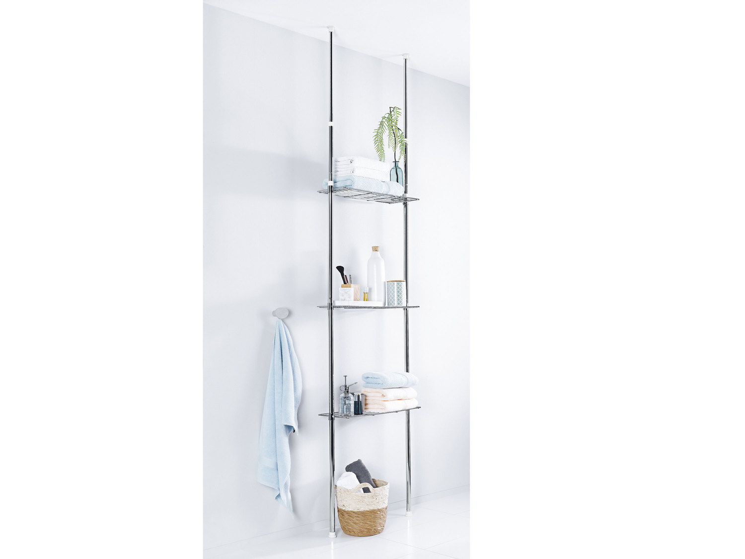 Teleskopowy regał łazienkowy Livarno Living, cena 89,90 PLN
- ok. 60 x 165-270 ...