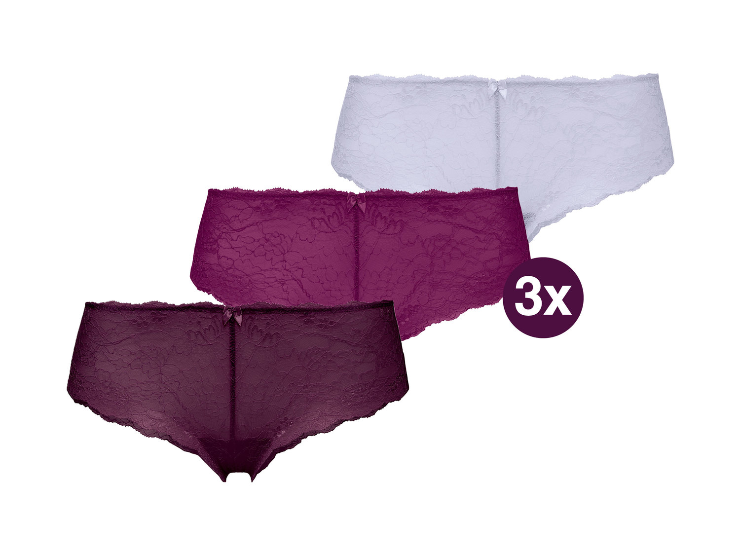 Majtki typu hipster z koronką, 3 pary* Esmara Lingerie, cena 24,99 PLN
- rozmiary: ...