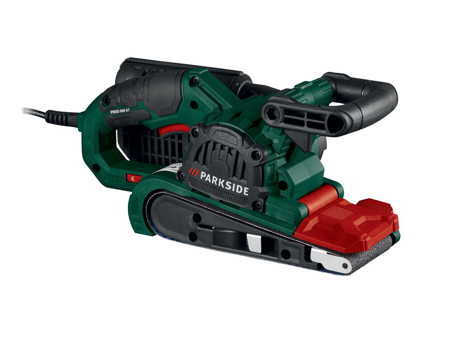Szlifierka taśmowa 600 W Parkside, cena 119,00 PLN
- wąska rolka czołowa do ...