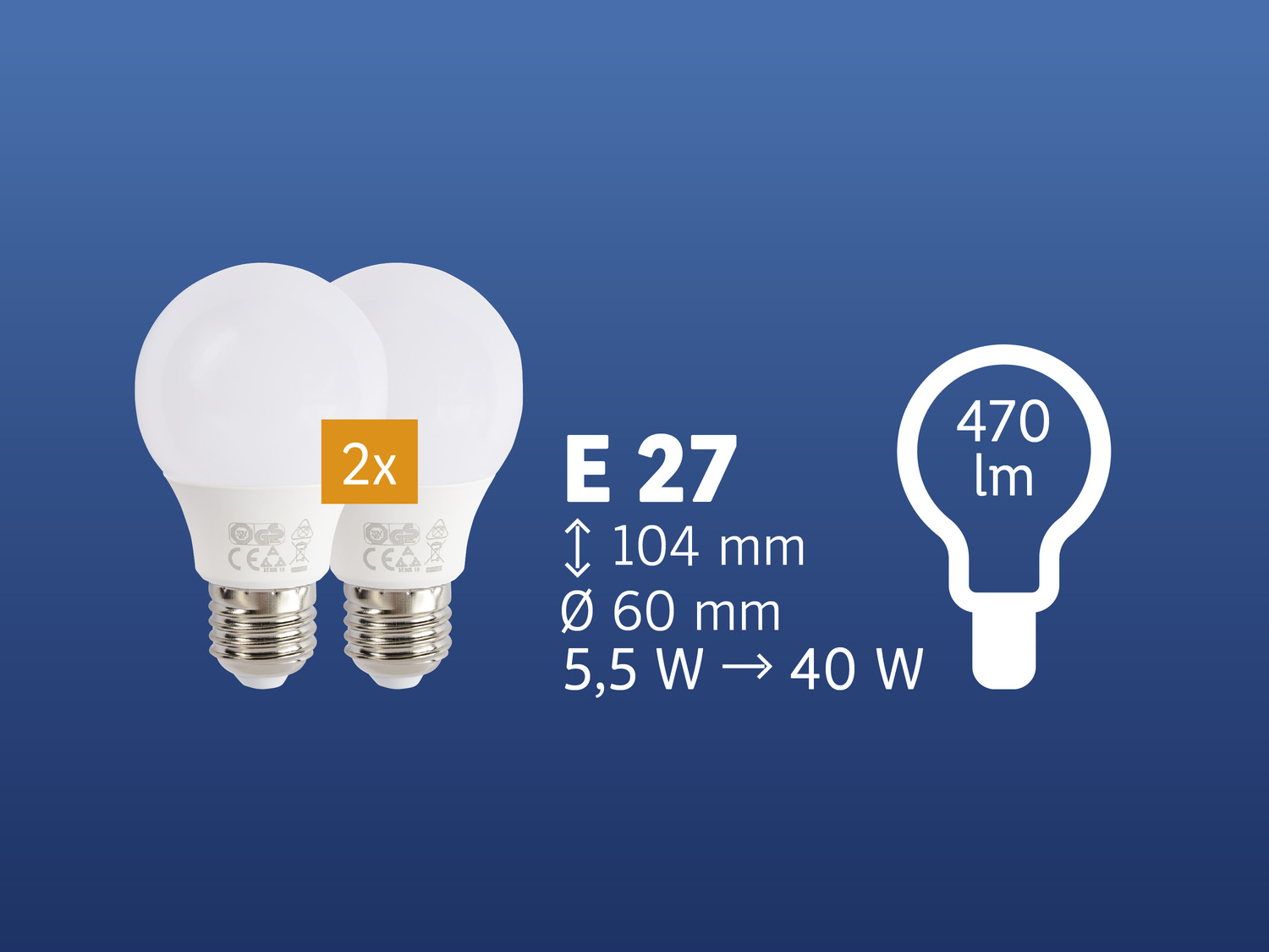 Żarówki LED, 2 szt. Livarno Lux, cena 11,99 PLN 
- klasa energetyczna A+
- ilość ...