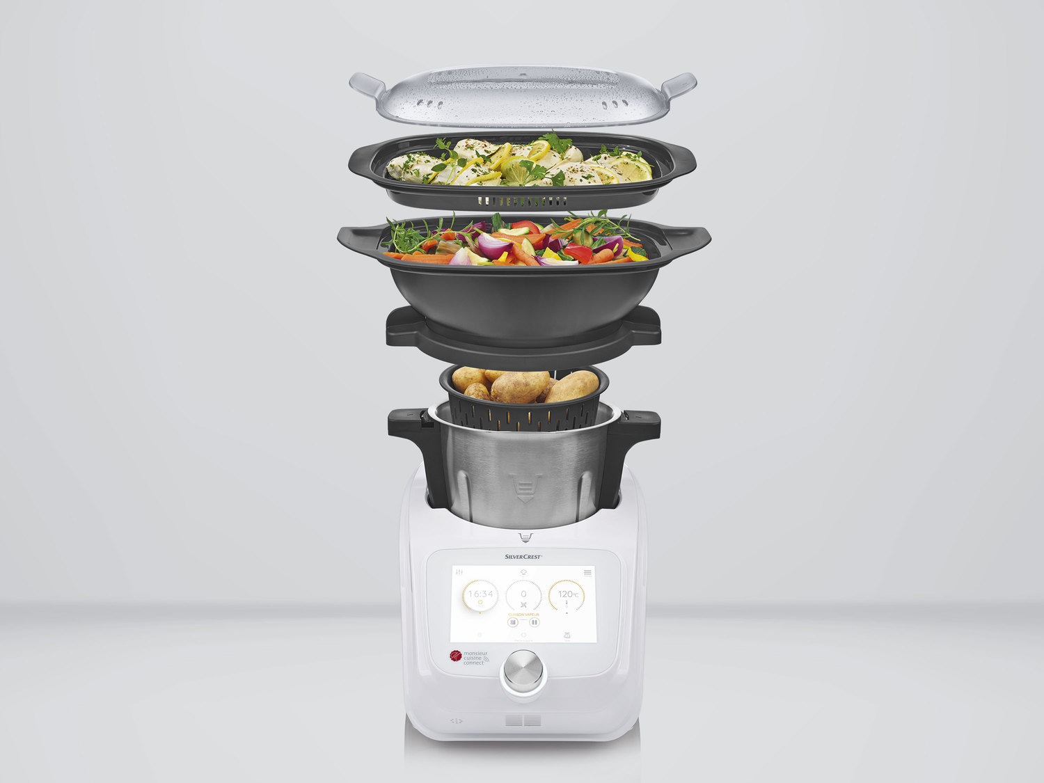 Wielofunkcyjny robot kuchenny 1000 W z funkcją Wi-Fi Silvercrest Kitchen Tools, ...