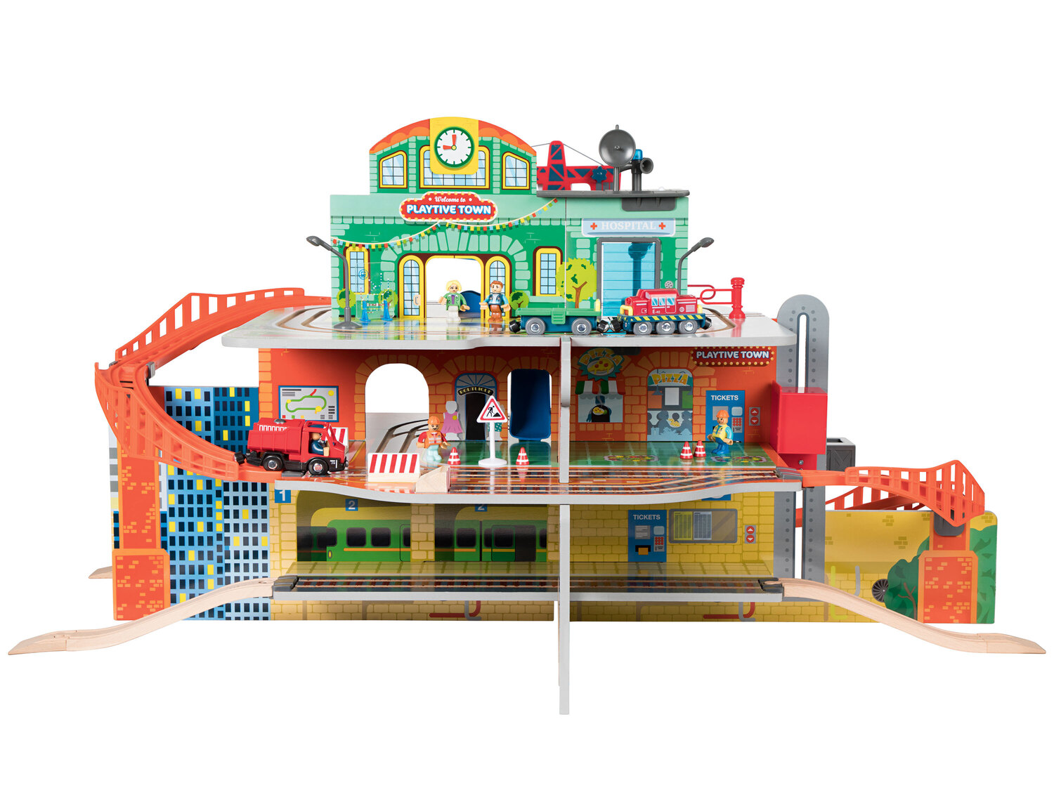 Drewniany dworzec kolejowy lub centrum logistyczne Playtive Junior, cena 239,00 ...