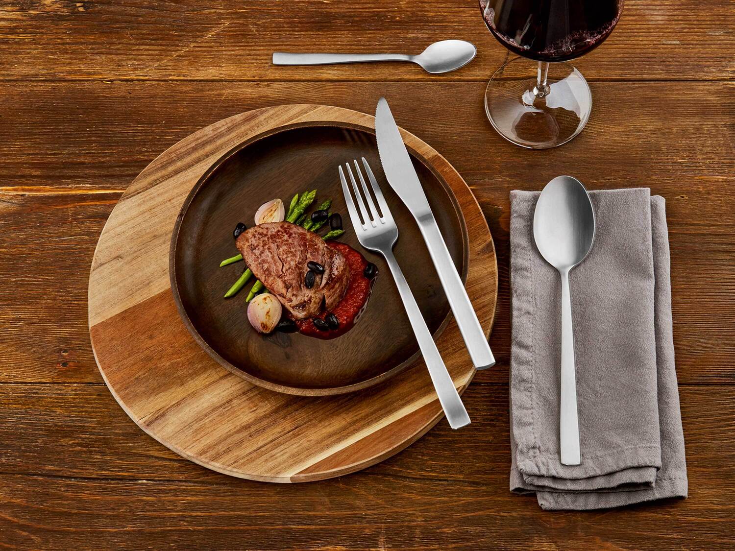 Komplet sztućców ze stali szlachetnej 18/10, 24 elementy Ernesto, cena 89,00 PLN ...