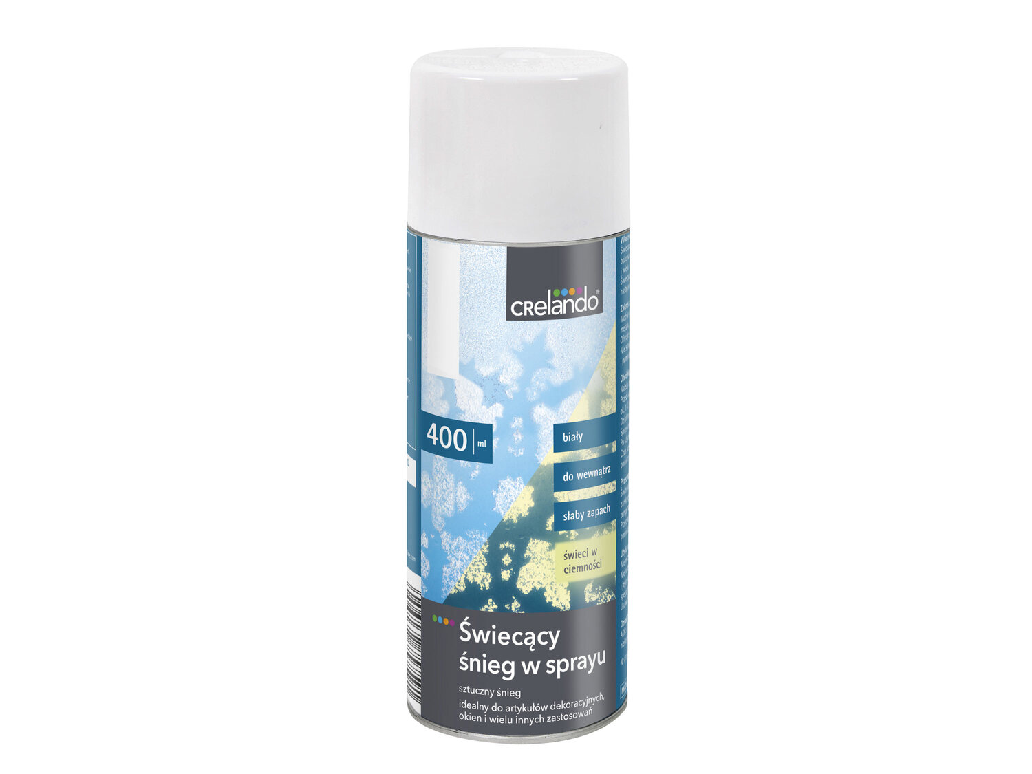 Śnieg w sprayu Crelando, cena 14,99 PLN
3 rodzaje do wyboru
- 400 ml/1 opak.
- ...