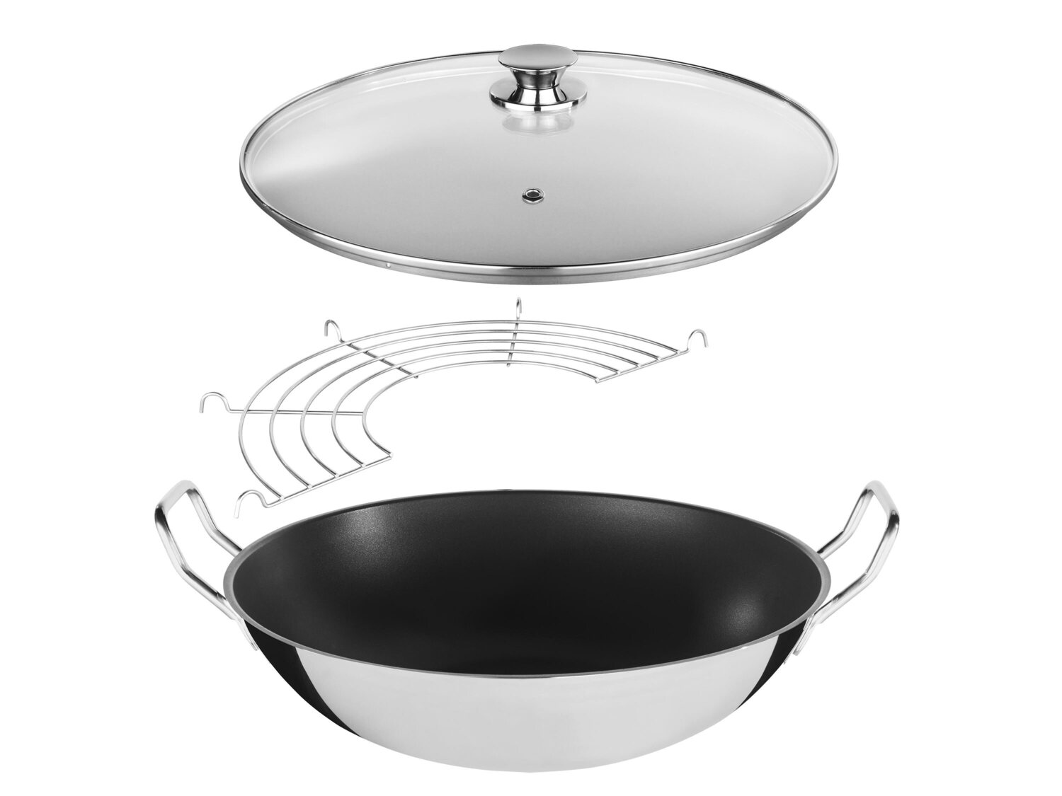 Patelnia wok ze stali szlachetnej Ø 36 cm Ernesto, cena 149,00 PLN
- odpora na ...