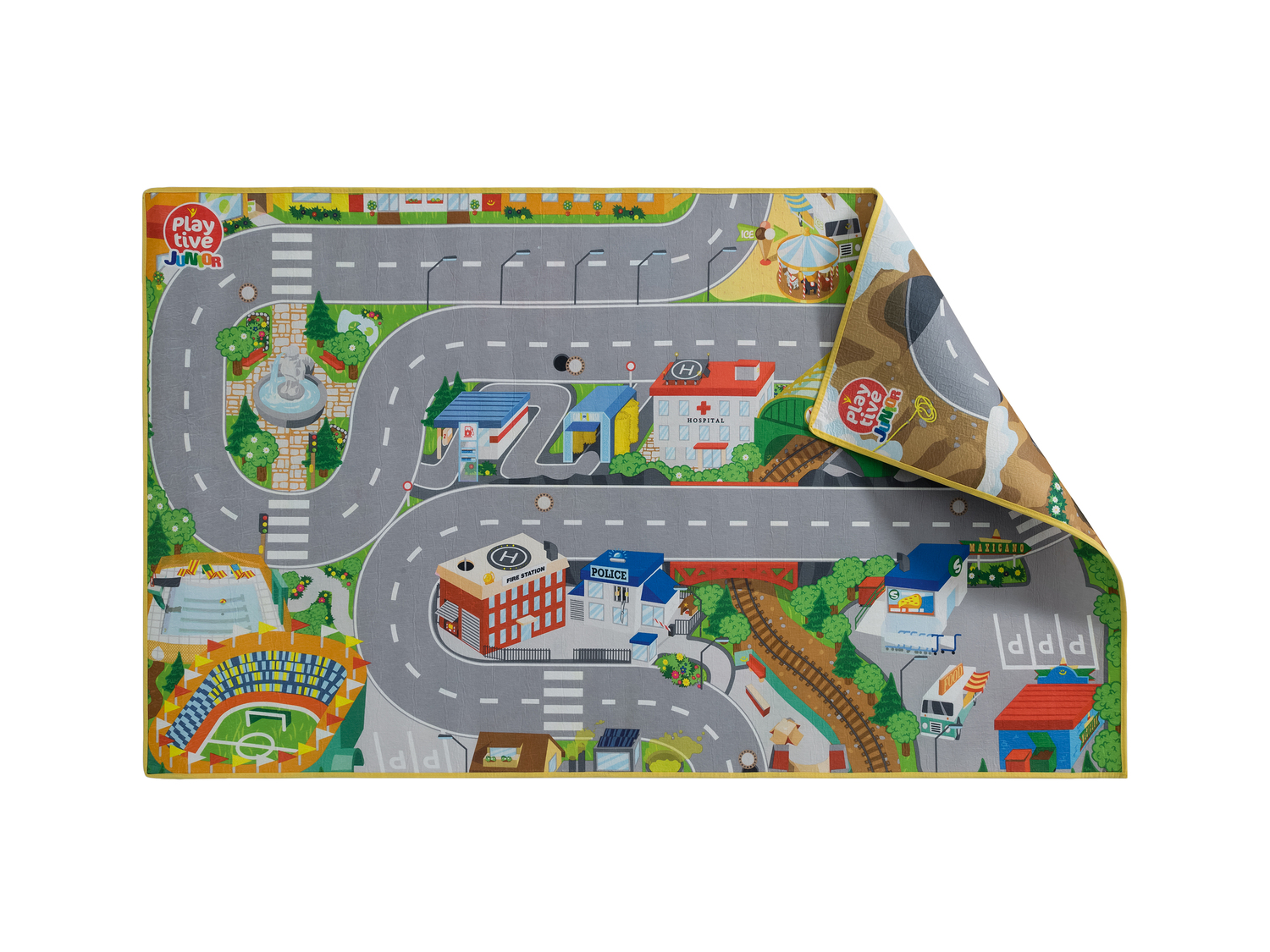 Dwustronny dywan do zabawy Playtive Junior, cena 39,99 PLN
- ok. 150 x 90 cm (dł. ...