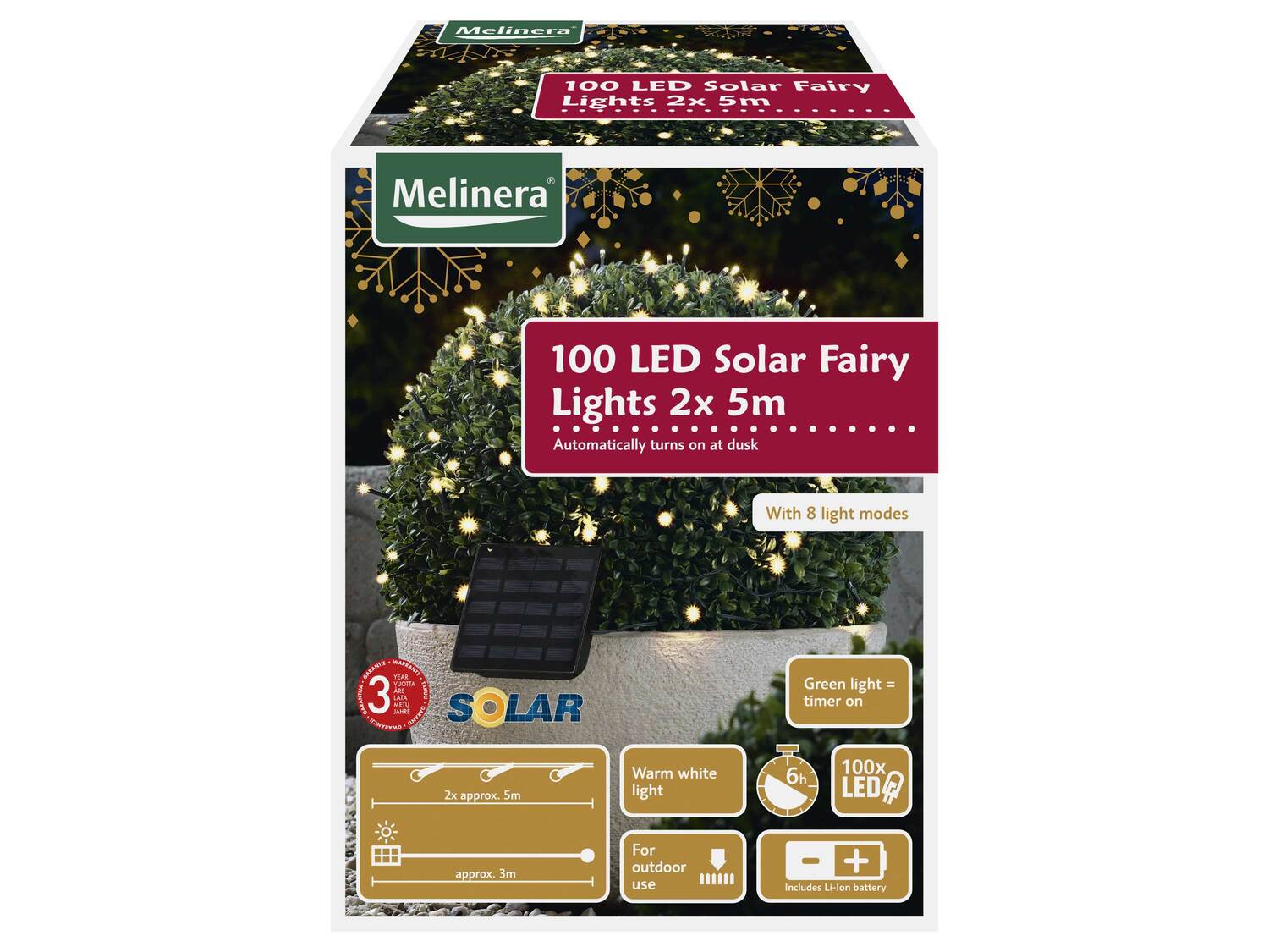Girlanda solarna z oświetleniem, 2 x 50 diod LED Melinera, cena 44,99 PLN
3 kolory ...