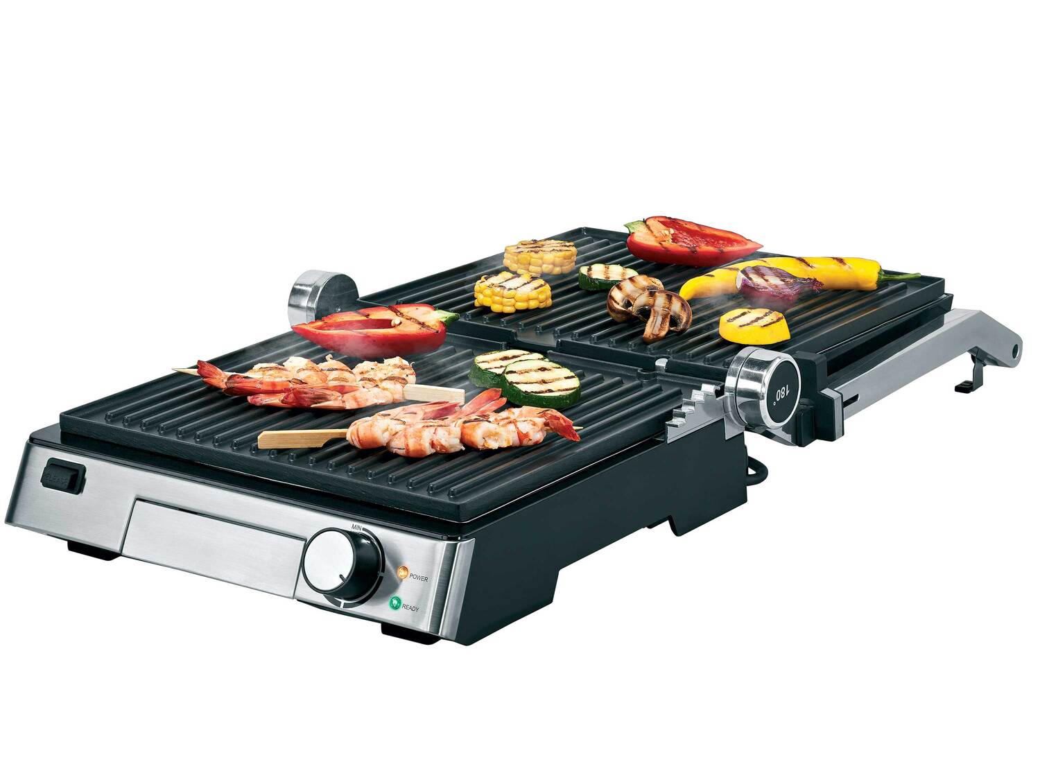 Grill kontaktowy 2000 W Silverscrest Kitchen Tools, cena 99,00 PLN
- wymiary (zamknięty): ...