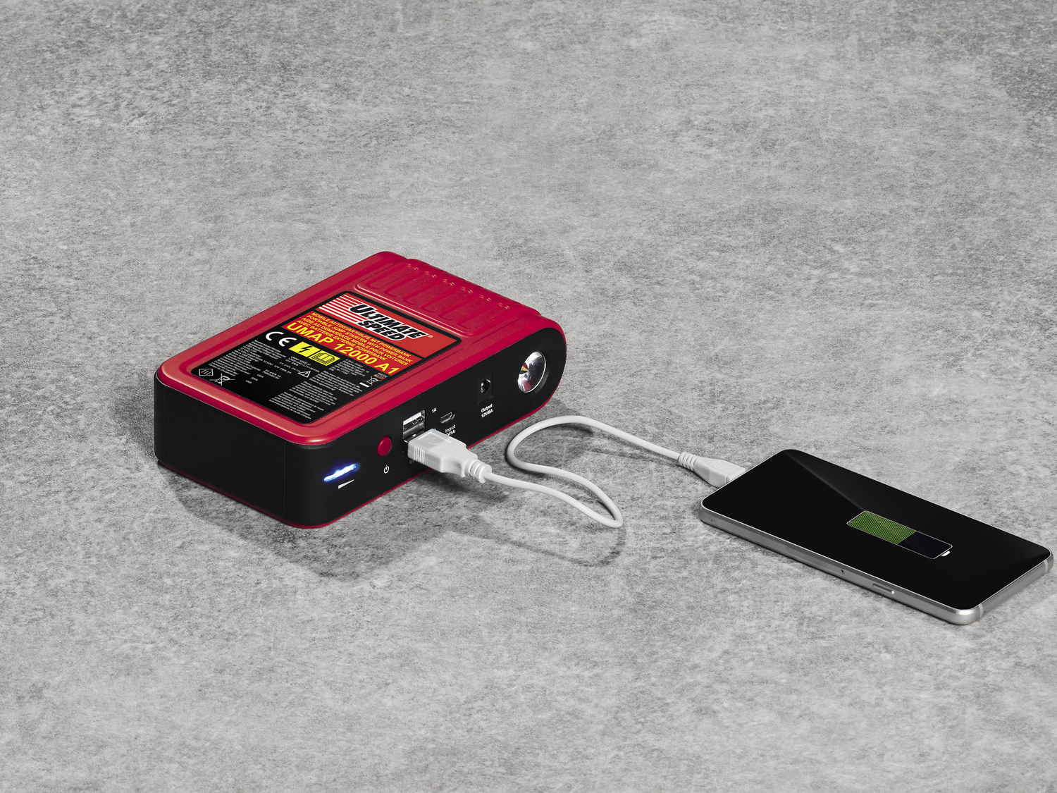 3 w 1: powerbank z funkcją wspomagania rozruchu i wbudowaną latarką Ultimate ...