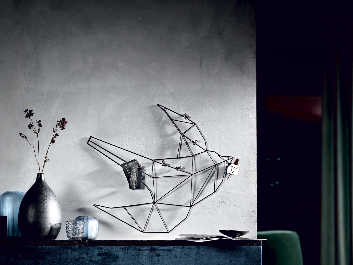 Metalowy organizer na notatki Melinera, cena 24,99 PLN
- 51 x 54 x 3 cm (wys. x ...