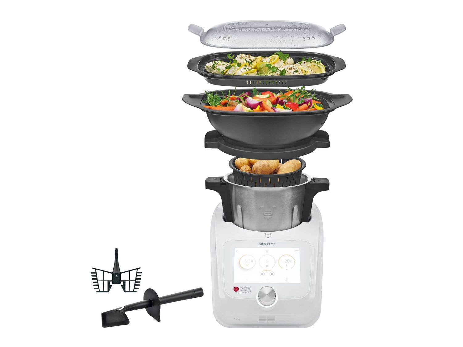 Wielofunkcyjny robot kuchenny 1000 W z funkcją Wi-Fi Silverscrest Kitchen Tools, ...