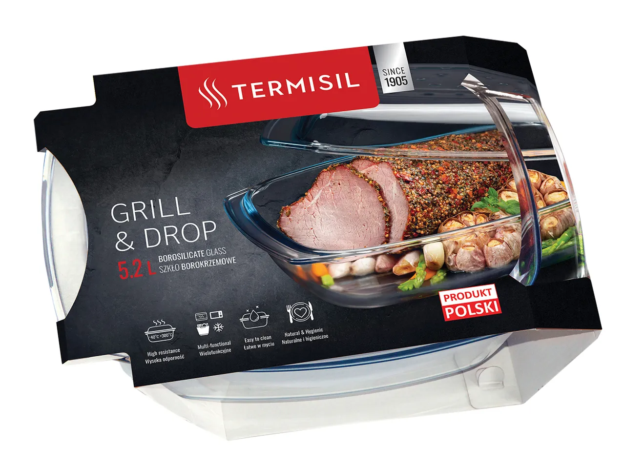 Naczynie żaroodporne 5,2 l Grill & Drop System , cena 47,99 PLN 
Naczynie ...