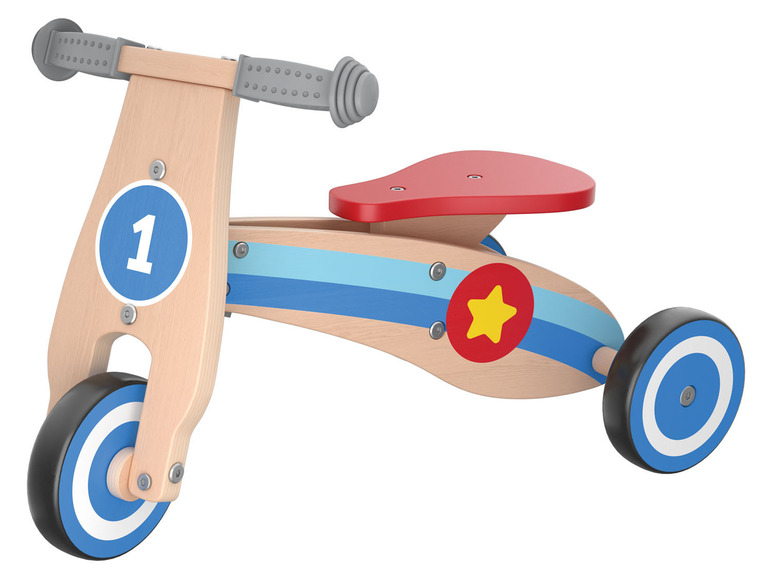 PLAYTIVE® Drewniany rowerek biegowy/ konik na biegunach/ chodzik pchacz, 1 sztuka ...