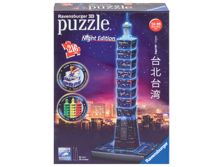 Ravensburger Świecące puzzle 3D, 1 sztuka Ravensburger, cena 89,9 PLN