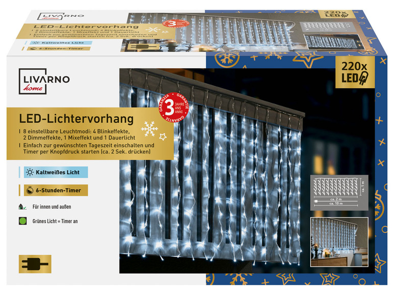 LIVARNO home Dekoracja świetlna LED, 220 żarówek Livarno home, cena 79,9 PLN ...
