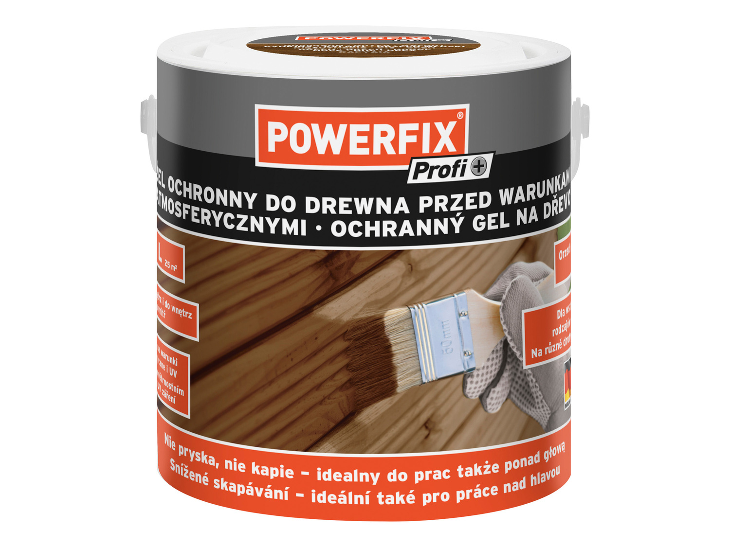 Żel ochronny do drewna 2,5 l Powerfix, cena 34,99 PLN 
5 kolorów 
- odporny na ...