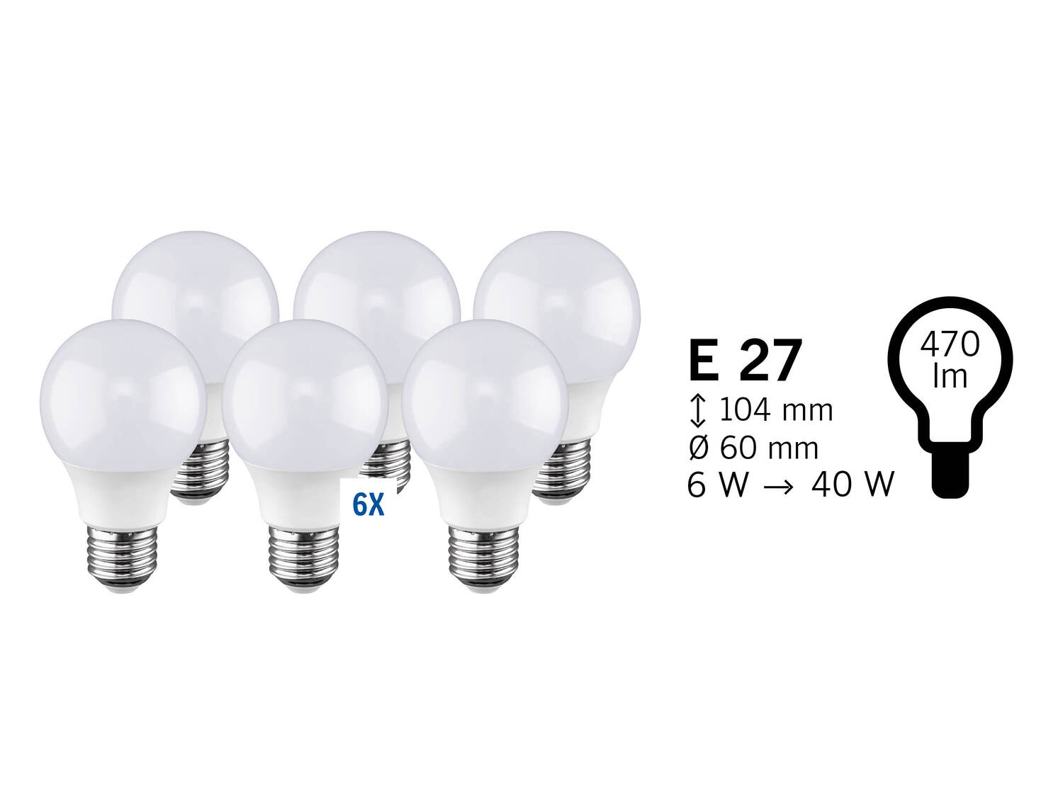Zestaw 6 żarówek LED* Livarno, cena 4,99 PLN
- 3 zestawy do wboru
Opis
- TUV-GS
